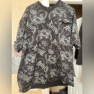 (L) Black Avirex Short Sleeve Tee Shirt